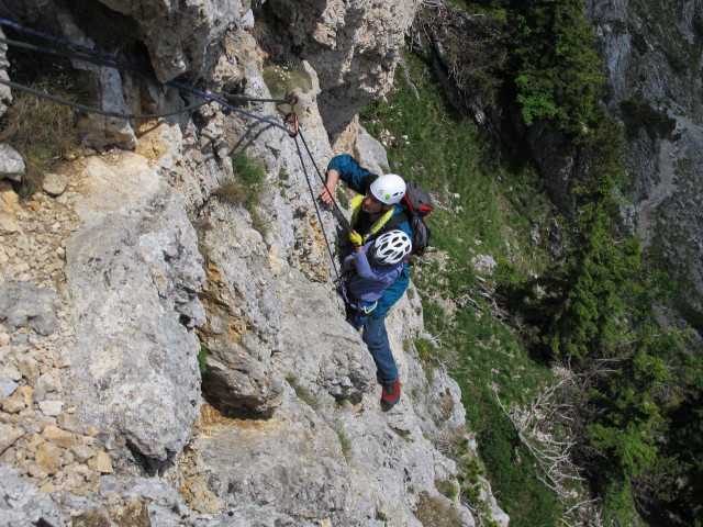 Kronich-Eisenweg: Stefan und Anja-Liv im Ausstieg