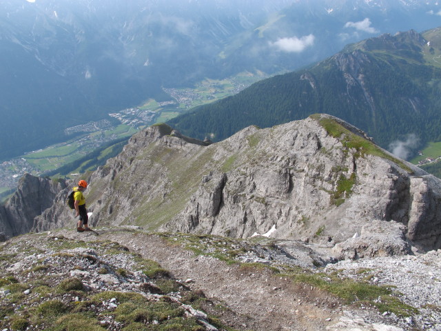 Axel am Lustige Bergler-Steig zwischen Ampferstein und Marchreisenspitze