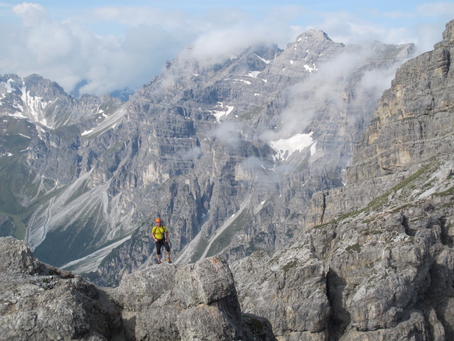 Axel am Lustige Bergler-Steig zwischen Ampferstein und Marchreisenspitze