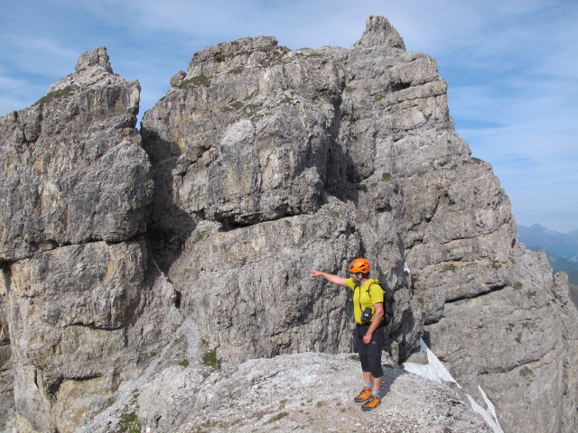 Axel am Lustige Bergler-Steig zwischen Ampferstein und Marchreisenspitze