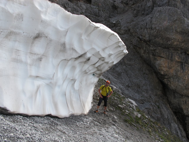 Axel am Lustige Bergler-Steig zwischen Ampferstein und Marchreisenspitze