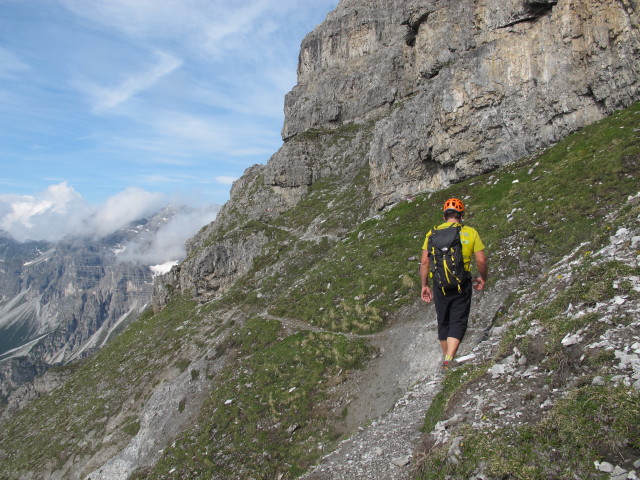 Axel am Lustige Bergler-Steig zwischen Ampferstein und Marchreisenspitze