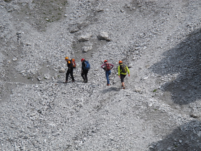 ?, ?, ? und Axel zwischen Marchreisenspitze und Malgrubenscharte