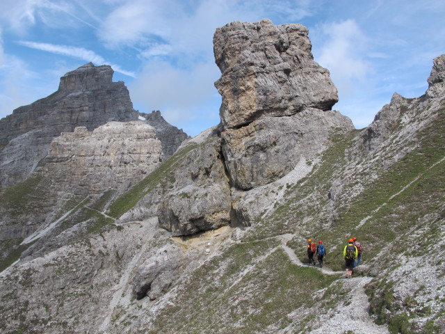 ?, ?, Axel und ? zwischen Marchreisenspitze und Malgrubenscharte