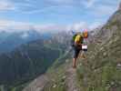 Axel am Lustige Bergler-Steig zwischen Ampferstein und Marchreisenspitze