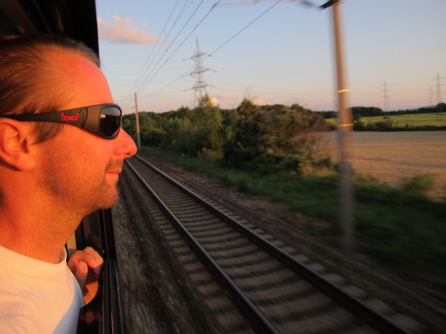 Ich im REX 2720 beim Bahnhof Leobersdorf (22. Juni)