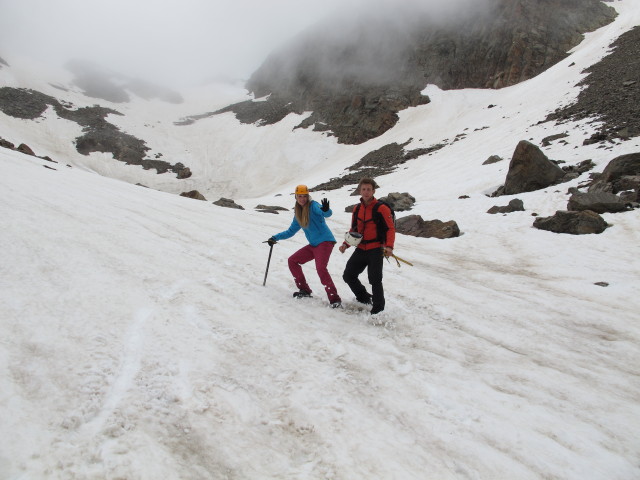 Miriam und Christoph zwischen Staniskascharte und Leibnitzbach (5. Juli)