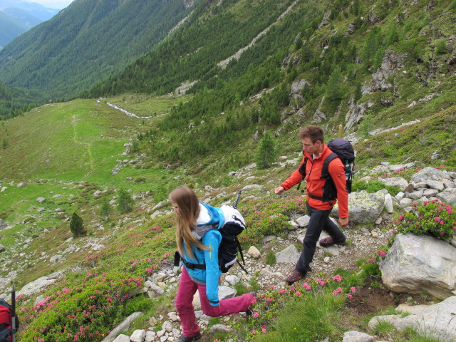 Miriam und Christoph zwischen Hochschoberhütte und Beliz (5. Juli)