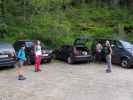 Helga, Miriam, Christoph und Evelyn am Parkplatz Leibnitzbachbrücke, 1.656 m (4. Juli)