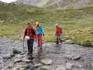 Christoph, Miriam und Evelyn im Leibnitzbach (5. Juli)