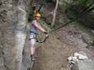 Kinder-Klettersteig: Edith und Hannelore auf der unteren Seilbrücke (6. Juli)