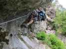 Burgforst-Klettersteig: Daniel im Überhang (6. Juli)