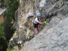 Kirchblick-Klettersteig: Stephan, Helmut und Sonja nach der Kreuzung mit dem Burgforst-Klettersteig (7. Juli)