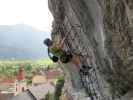 Burgforst-Klettersteig: Helmut im Kletternetz (7. Juli)