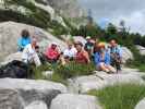 Irmgard, Erich, Jasmin, ich, Edith, Dominika, Doris, Hannelore und Daniel beim Ausstieg