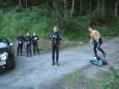 Stephan, Sonja, Cathrin, Miriam und Christoph auf der Plöckenpass-Straße