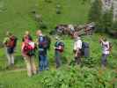 Helmut, Doris, Ernst, Daniel, Diana, Erich und Hannelore am Obstanser Boden