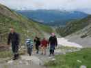 Erich, Diana, Ernst, Doris und Daniel zwischen Obstanser Boden und Obstanser See-Hütte