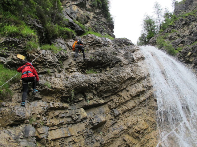 Millnatzenklamm-Klettersteig: Cathrin und Erich im Sektor 6