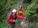 Millnatzenklamm-Klettersteig: Ulrike  und Erich im Einstieg