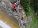 Millnatzenklamm-Klettersteig: Cathrin, Ulrike, Erich und Helga im Sektor 2