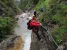 Millnatzenklamm-Klettersteig: Ulrike, Erich, Wolfgang und Helga im Sektor 3