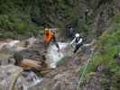 Millnatzenklamm-Klettersteig: Erich, Helga, Ulrike und Wolfgang im Sektor 4