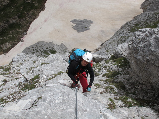 Große Kinigat-Klettersteig: Dominika im Schwitzerwandl