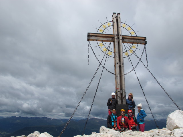 Dominika, Wolfgang, ich, Erwin, Evelyn und Miriam auf der Großen Kinigat, 2.689 m