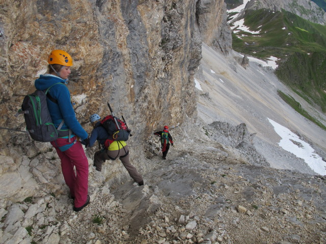 Miriam, Evelyn und Erwin zwischen Großer Kinigat und Filmoorsattel