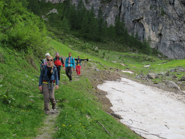 Miriam, Evelyn, Erwin, Wolfgang und Dominika im Erschbaumertal