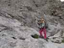 Große Kinigat-Klettersteig: Evelyn und Miriam zwischen Einstieg und Elfenbeinpfeiler