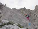 Große Kinigat-Klettersteig: Evelyn und Miriam am Elfenbeinpfeiler