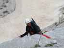 Große Kinigat-Klettersteig: Dominika am Elfenbeinpfeiler