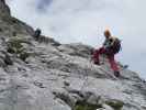 Große Kinigat-Klettersteig: Evelyn und Miriam auf der Silberplatte