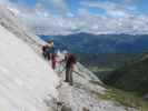 Große Kinigat-Klettersteig: Dominika, Wolfgang, Erwin, Miriam und Evelyn beim Ausstieg