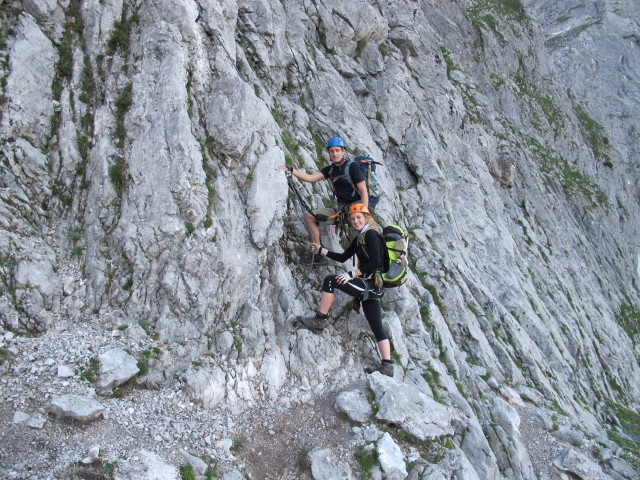 Anna-Klettersteig: Christian und Sabrina beim Einstieg (19. Juli)