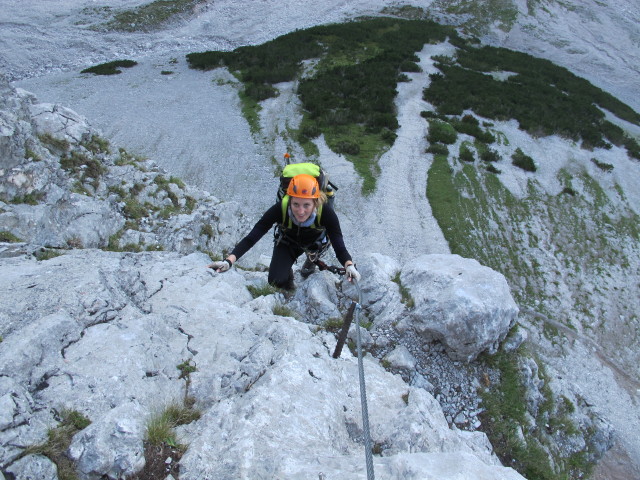 Anna-Klettersteig: Sabrina am H&ouml;hlenpfeiler (19. Juli)