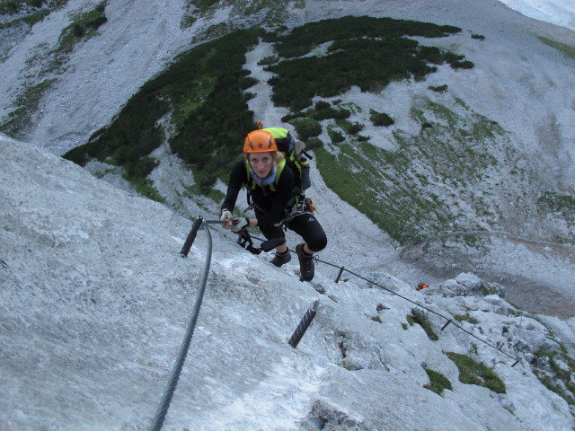 Anna-Klettersteig: Sabrina am Höhlenpfeiler (19. Juli)