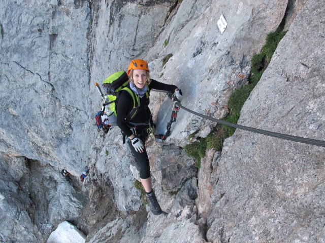 Johann-Klettersteig: Sabrina auf der Großen Rampe (19. Juli)