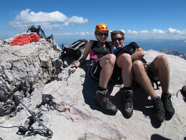 Sabrina und Christian am Hohen Dachstein, 2.995 m (19. Juli)