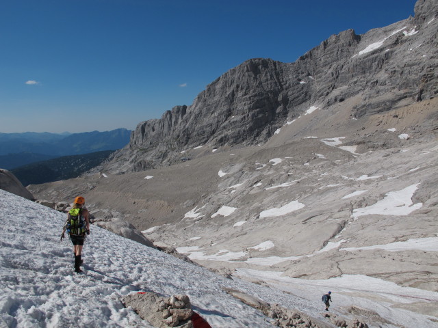 Sabrina und Christian zwischen Gro&szlig;em Gosaugletscher und Adamekh&uuml;tte (19. Juli)