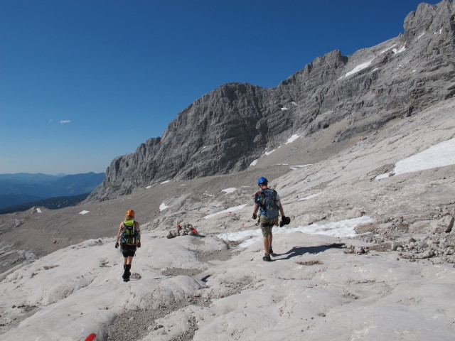 Sabrina und Christian zwischen Gro&szlig;em Gosaugletscher und Adamekh&uuml;tte (19. Juli)