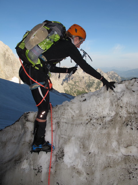 Sabrina am Gro&szlig;en Gosaugletscher (20. Juli)