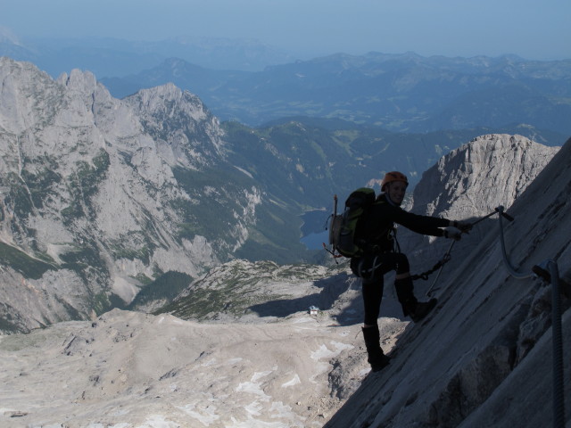 Amon-Klettersteig: Sabrina zwischen Einstieg und Simonyscharte (20. Juli)