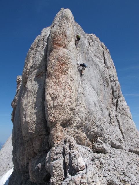 Amon-Klettersteig: Sabrina und Christian zwischen Ausstieg und Simonyscharte (20. Juli)