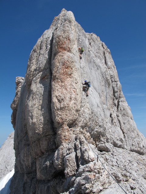 Amon-Klettersteig: Sabrina und Christian zwischen Ausstieg und Simonyscharte (20. Juli)