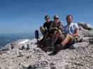 Christian, Sabrina und ich am Hohen Kreuz, 2.837 m (20. Juli)