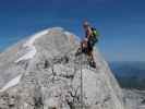 Amon-Klettersteig: Sabrina zwischen Ausstieg und Simonyscharte (20. Juli)