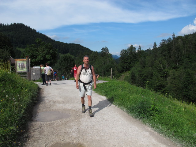 Erich im Wimbachtal zwischen Wimbachbrücke und Wimbachschloss (1. Aug.)